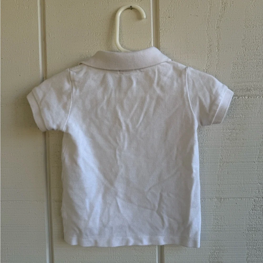 Ralph Lauren Baby White Polo Shirt Size 9M 100% Cotton